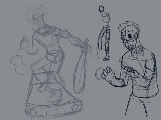 Casey Ideation + Zombie Sketches
