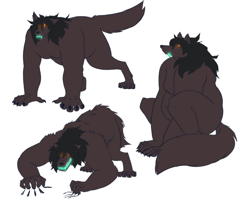 Full-Body Expression Study: Flinch (Werewolf)