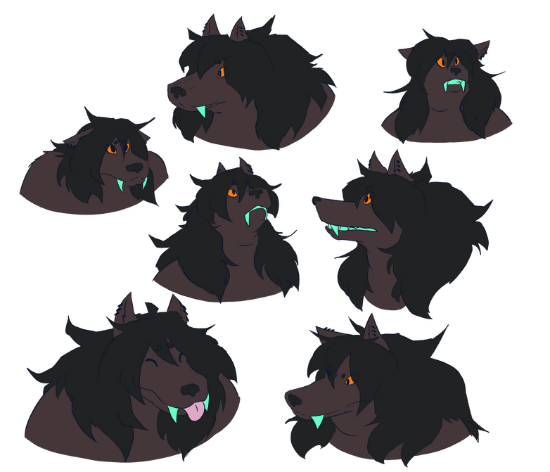 Facial Expression Study: Flinch (Werewolf)