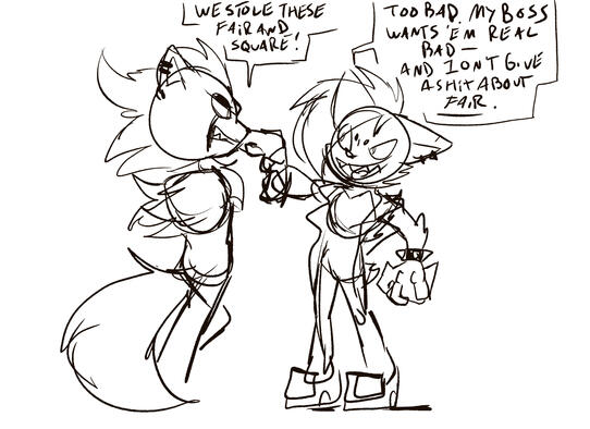 Unknown Raccoon + Toxic Porcupine Initial Sketches